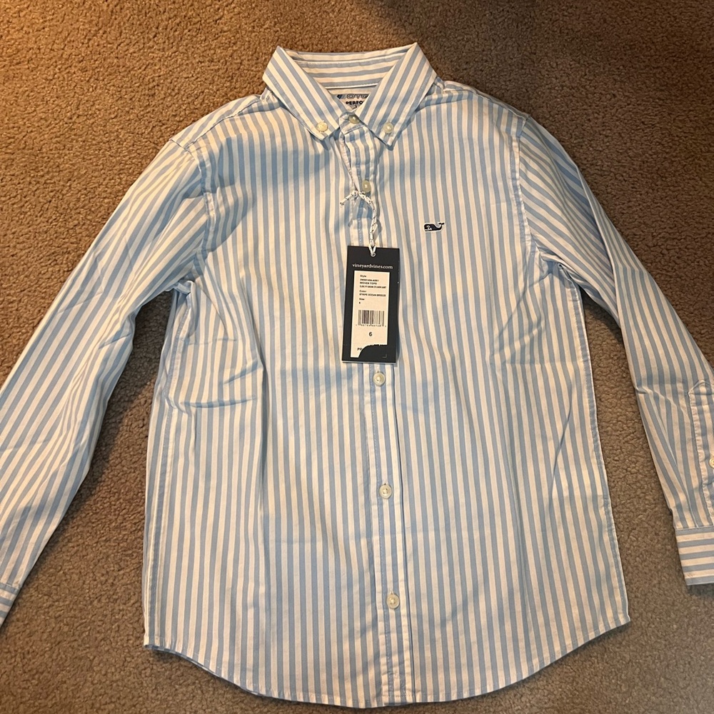 Vineyard Vines classic fit gingham otg brrr shirt